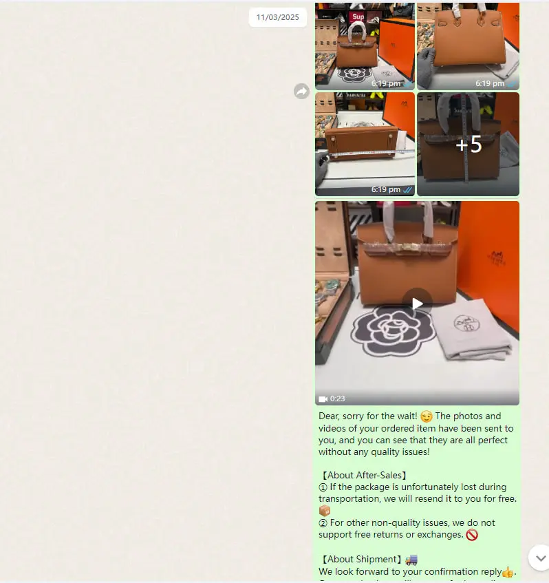 Customer service conversation