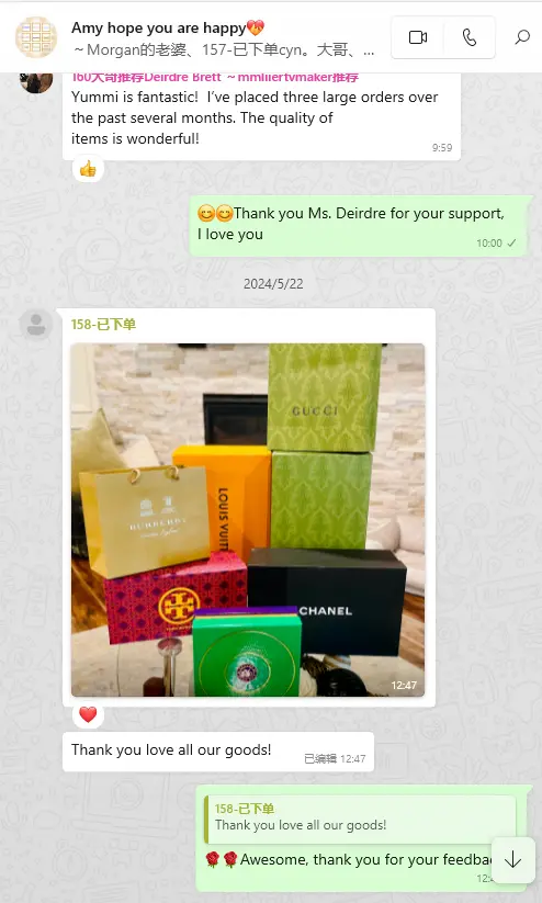 Customer wearing a delivered bag